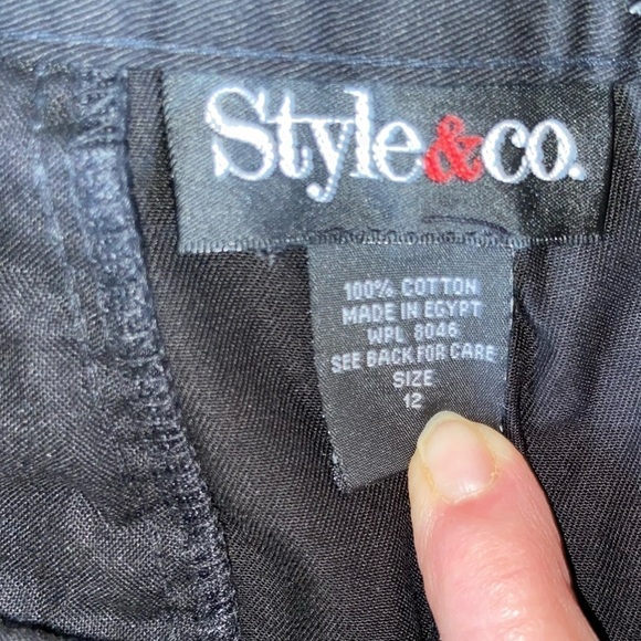 NWT Style & Co. Wrinkle free twill black slacks will make you look great. New. - Picture 2 of 8